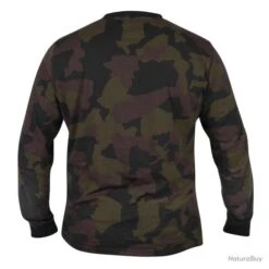 Avid Carp Distortion Camo Lite T Shirt Long Sleeve