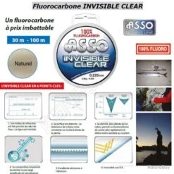 Fluorocarbone INVISIBLE CLEAR ASSO 0.45 Mm 100 M