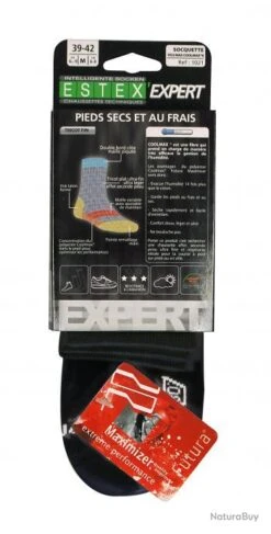 LOT DE 2 PAIRES DE CHAUSSETTES DE SPORT NOIRES COOL MAX TAILLE 39/42