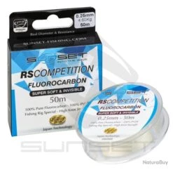 Nylons Fluorocarbon Sunset Super Soft RS Compétition - 50 M / 0.18 Mm / 2.30 Kg