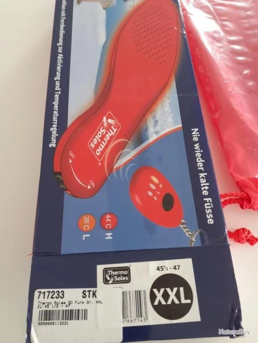 SEMELLES CHAUFFANTES AVEC TELECOMMANDE THERMO SOLES XXL