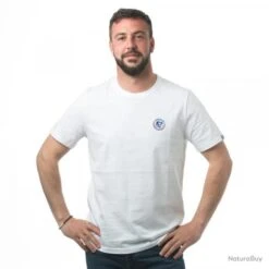 Tee-Shirt La Ligne Française Blanc Made In France écusson Homme Ou Femme